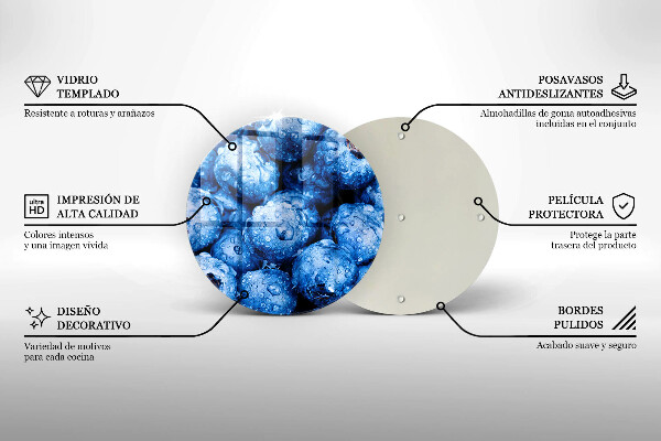 Tábua de cortar Mirtilos suculentos