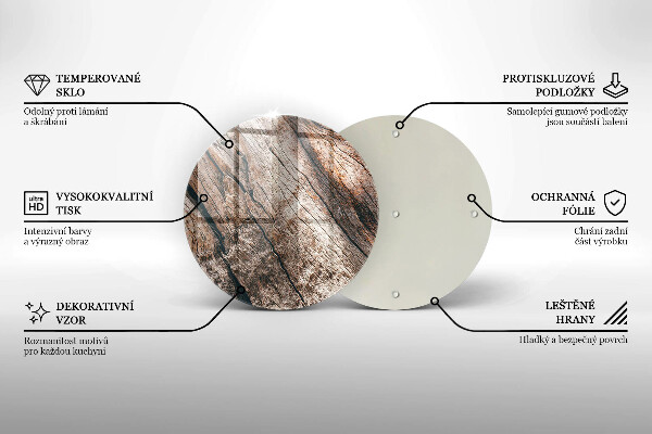 Tábua de corte de vidro Estrutura de madeira