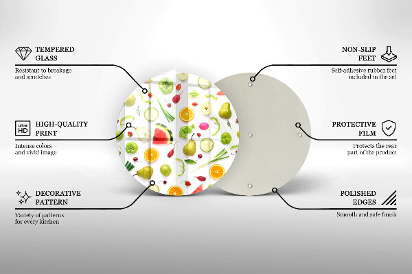 Tábua para corte Padrão de frutas e vegetais