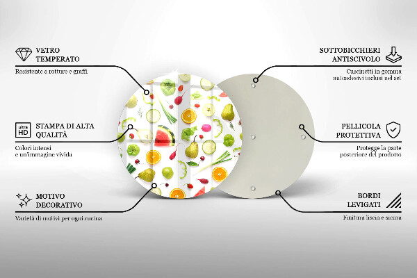 Tábua para corte Padrão de frutas e vegetais