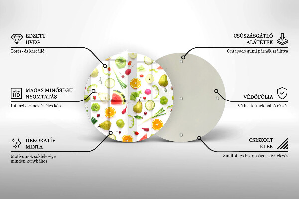 Tábua para corte Padrão de frutas e vegetais
