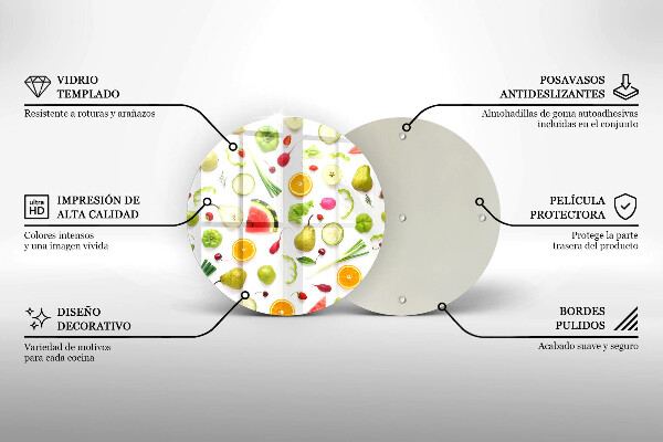 Tábua para corte Padrão de frutas e vegetais