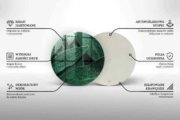 Tábua de vidro As folhas da planta