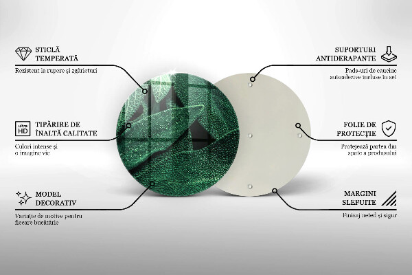 Tábua de vidro As folhas da planta