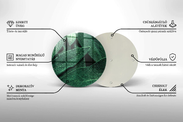 Tábua de vidro As folhas da planta