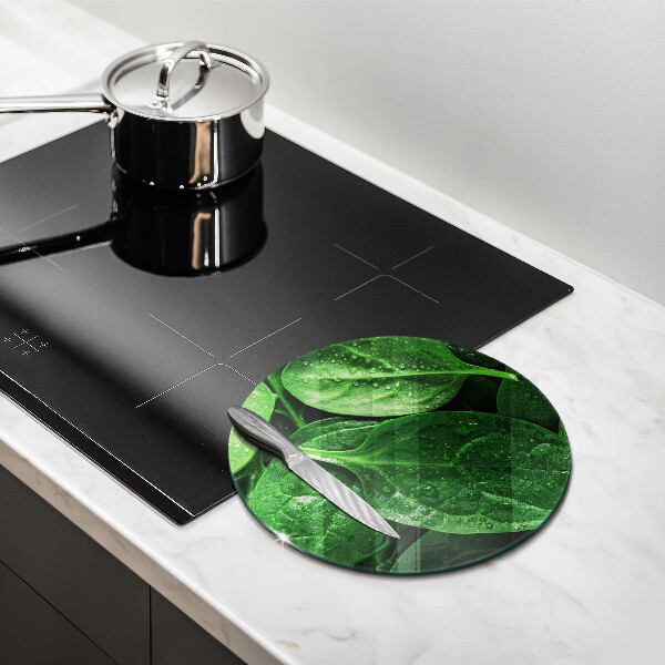 Tábua de cortar alimentos Folhas de manjericão