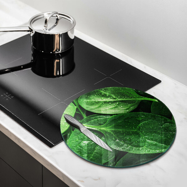 Tábua de cortar alimentos Folhas de manjericão