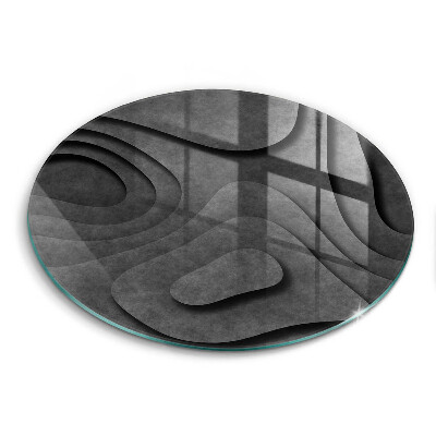 Tábua de cortar de vidro Formas de pedra 3D