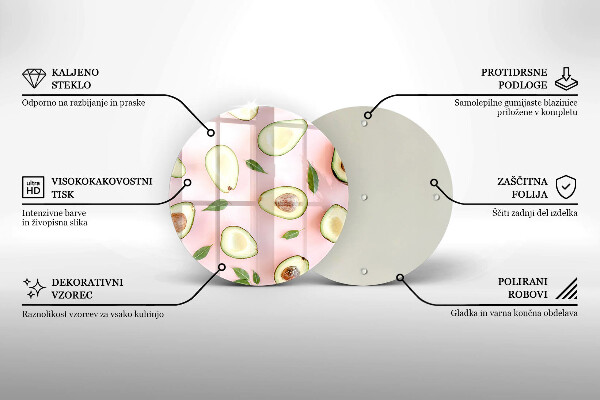 Tábua de cortar Padrão de abacate