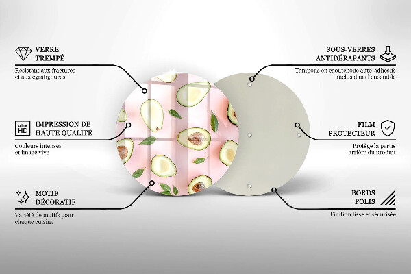 Tábua de cortar Padrão de abacate