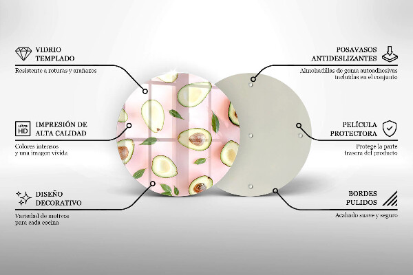 Tábua de cortar Padrão de abacate