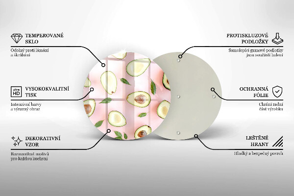 Tábua de cortar Padrão de abacate