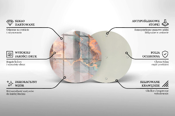 Tábua de cortar alimentos Mármore com ouro