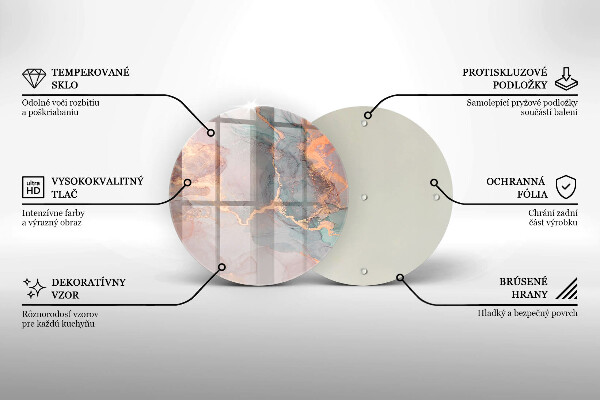 Tábua de cortar alimentos Mármore com ouro