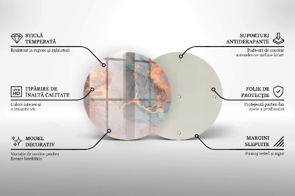 Tábua de cortar alimentos Mármore com ouro