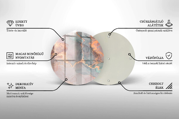 Tábua de cortar alimentos Mármore com ouro