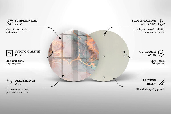 Tábua de cortar alimentos Mármore com ouro