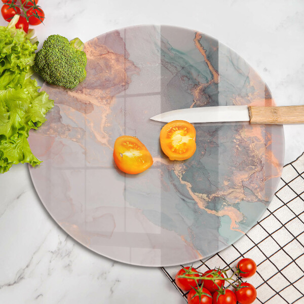 Tábua de cortar alimentos Mármore com ouro