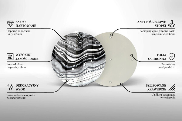 Tábua de vidro Abstração de tinta