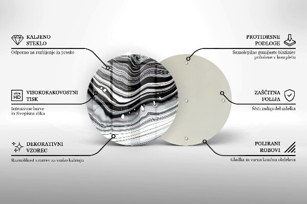 Tábua de vidro Abstração de tinta