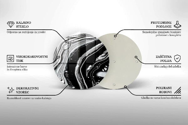 Tábua de cortar de vidro Abstração de tinta