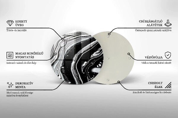Tábua de cortar de vidro Abstração de tinta