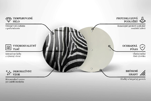 Tábua de cortar Listras de zebra