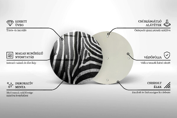 Tábua de cortar Listras de zebra