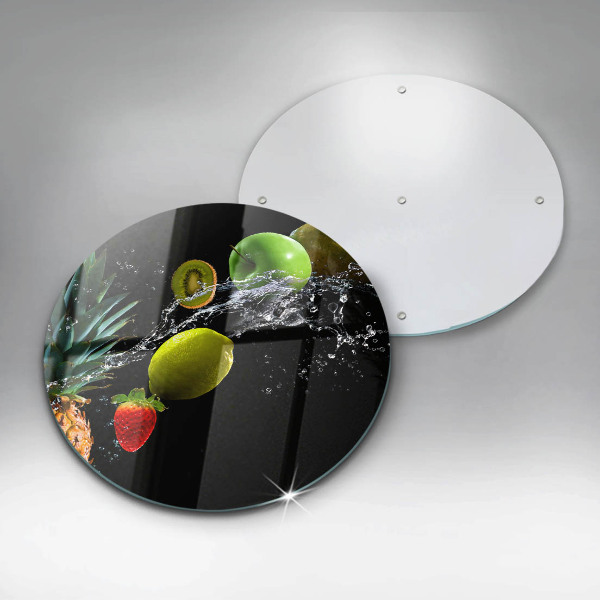 Tábua de vidro Fruta na água