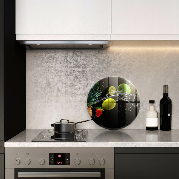 Tábua de vidro Fruta na água