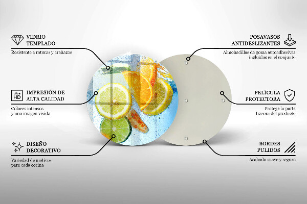 Tábua corte Água cítrica suculenta