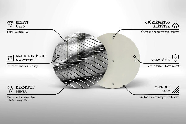 Tábua de cortar de vidro Estrutura metálica 3D