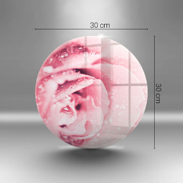 Tábua para corte Gotas de orvalho e flor de rosa