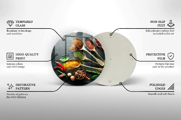Tábua de cortar Colheres de tempero de cozinha