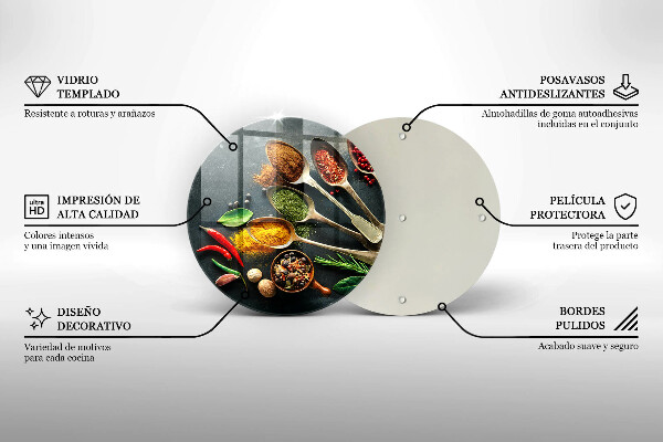 Tábua de cortar Colheres de tempero de cozinha