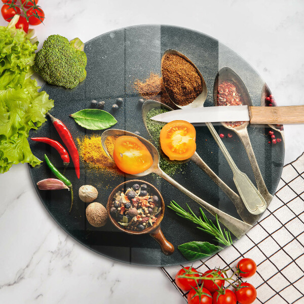 Tábua de cortar Colheres de tempero de cozinha