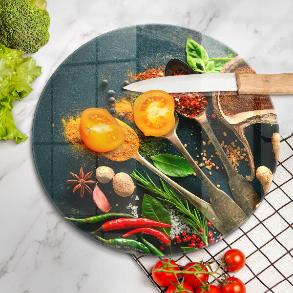 Tábua cozinha Colheres de tempero de cozinha