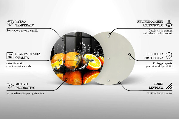 Tábua cozinha Fruta laranja suculenta