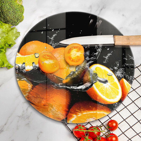 Tábua cozinha Fruta laranja suculenta