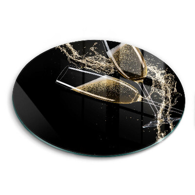 Tábua de corte de vidro Taças de champanhe