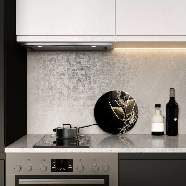 Tábua de corte de vidro Taças de champanhe