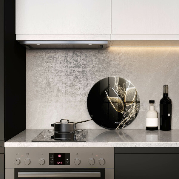 Tábua de corte de vidro Taças de champanhe