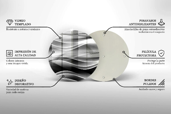 Tábua corte Linhas suaves de abstração
