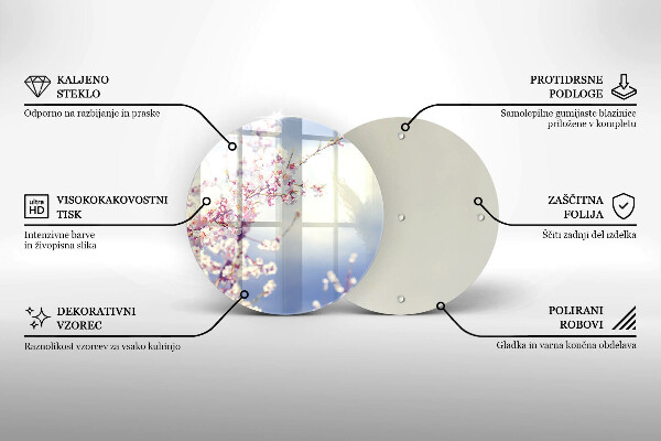 Tábua de cortar de vidro Árvore florida