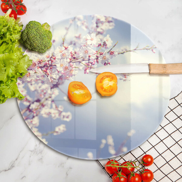 Tábua de cortar de vidro Árvore florida