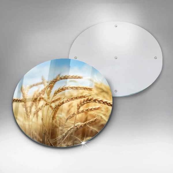 Tábua de cortar de vidro Espigas de grãos no campo