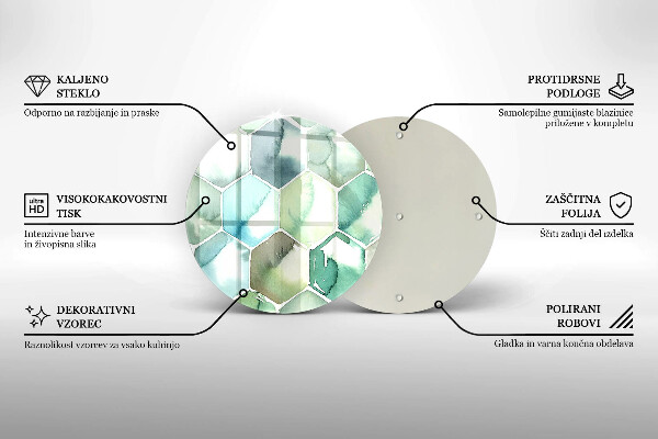 Tábua de cortar alimentos Hexágonos em aquarela