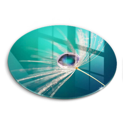 Tábua de cortar alimentos Orvalho em um dente-de-leão