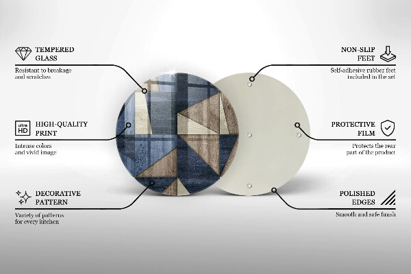 Tábua de cortar de vidro Abstração geométrica