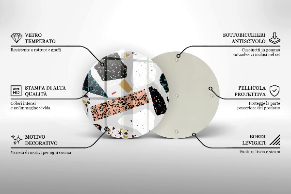 Tábua de corte de vidro Pedra de porcelana